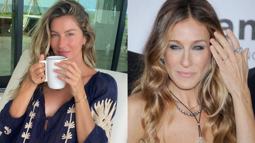 Gisele Budchen e Sarah Jessica Parker com 'naked nails'