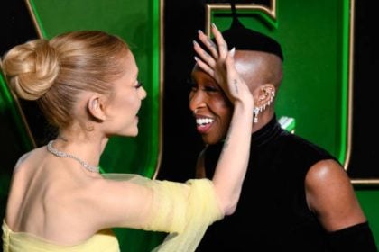 Ariana Grande e Cynthia Erivo na estreia de 'Wicked' em Londres