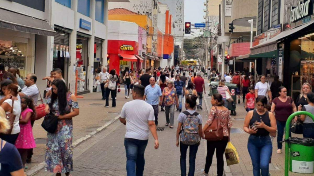 Centro da cidade de Jundiaí, São Paulo
