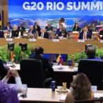 Chefes de estado reunidos no G20 na 1° reunião da Segunda-Feira(18)