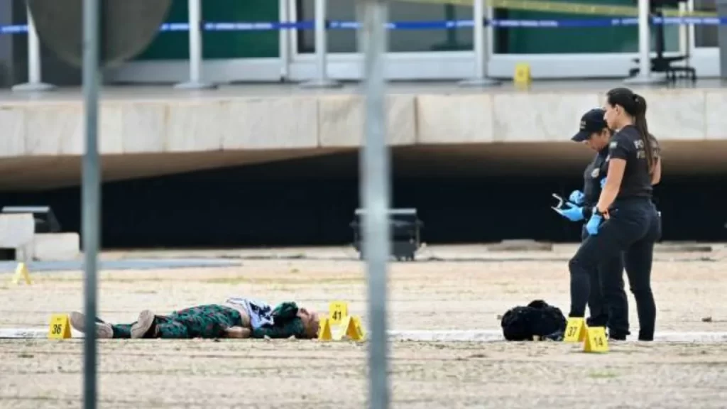 Homem que explodiu em frente ao STF, teria utilizado extintor de incêndio no atentado