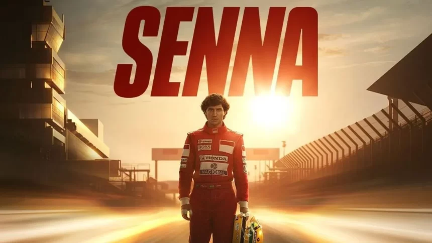 Cartaz de divulgação da serie Senna da Netflix