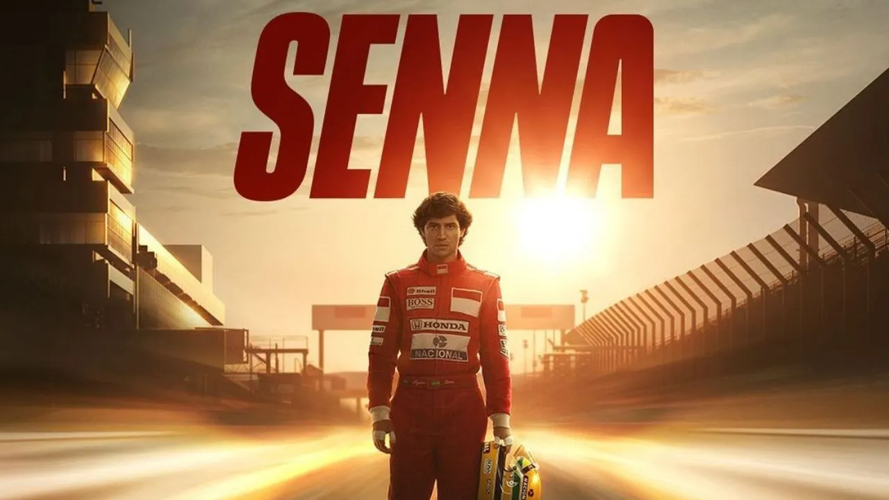 Cartaz de divulgação da serie Senna da Netflix