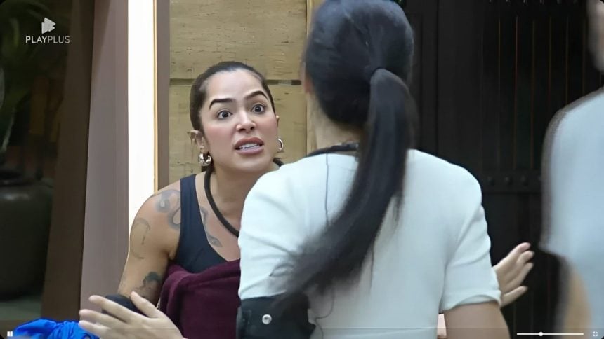 Luana Targino discute com Vanessa Carvalho em "A Fazenda 16".