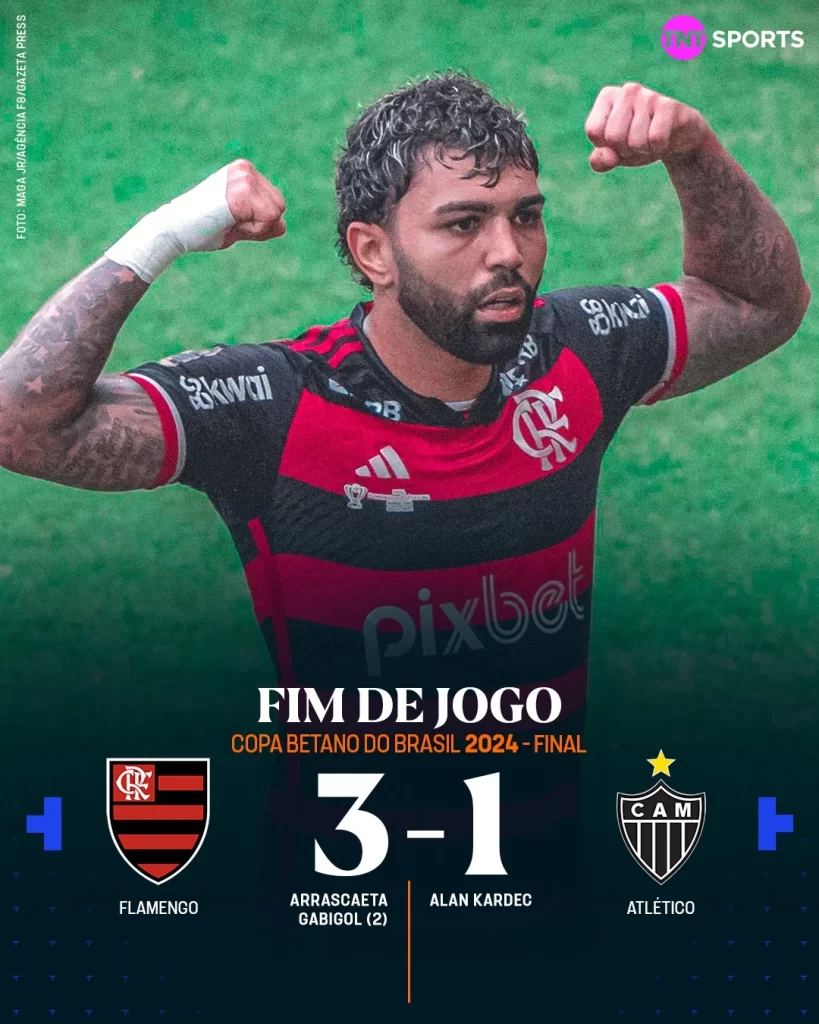 Primeiro jogo da final da Copa do Brasil finalizou em 3x1