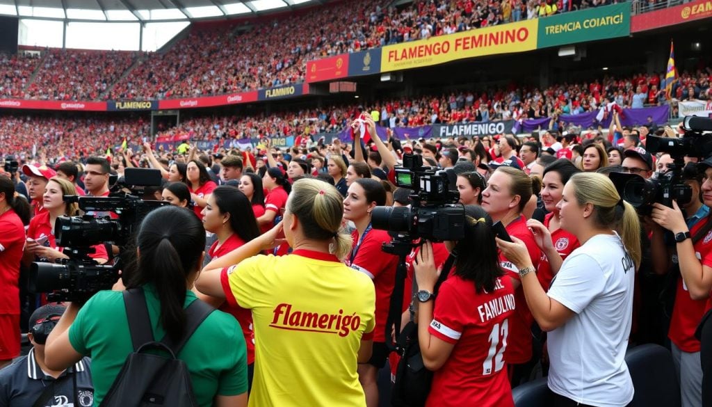 cobertura mídia Flamengo feminino