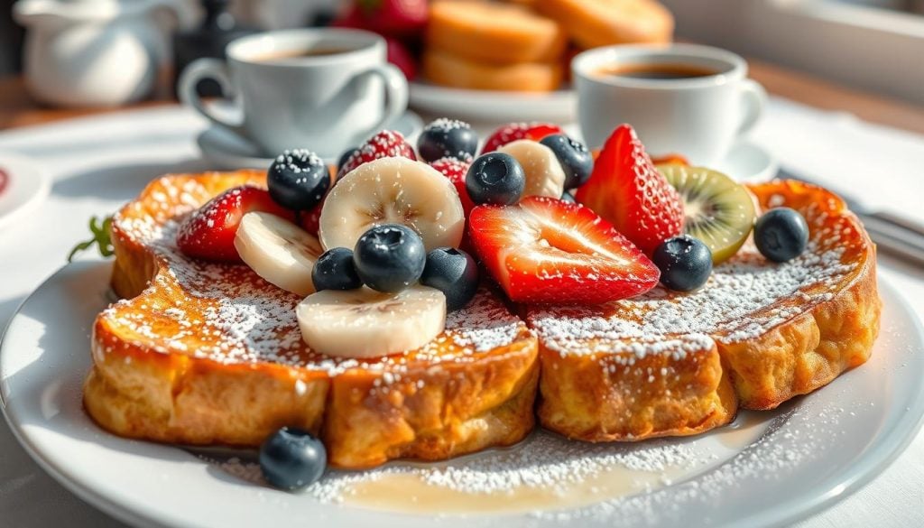 french toast com frutas