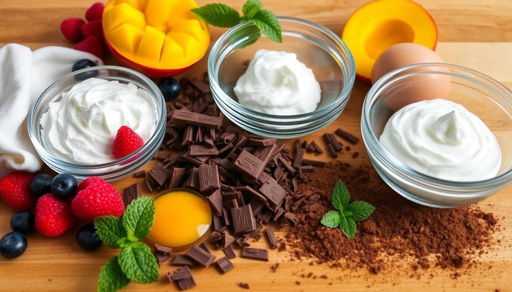 ingredientes para mousse