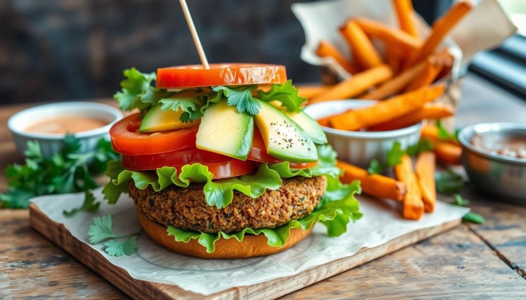 receita de hambúrguer vegano de lentilha