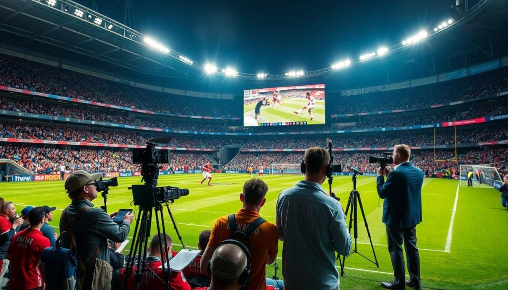 relação entre futebol e mídia