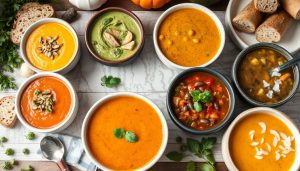 6 receitas de sopas veganas saudáveis para noites frias