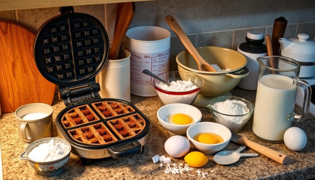 utensílios para waffles