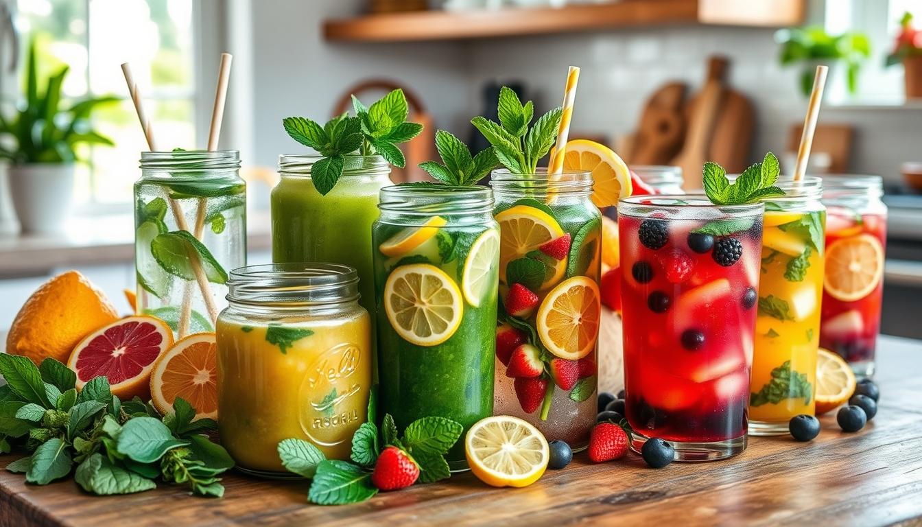 Bebidas detox caseiras para incluir na sua rotina diária.