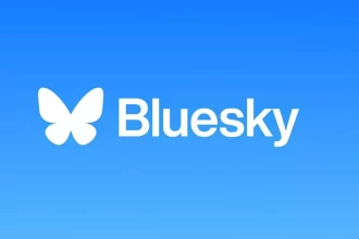 Logo da rede social Bluesky, que integrou função do X em sua plataforma