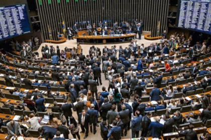 Foto tirada do plenário da Câmara dos Deputados em visão panorâmica