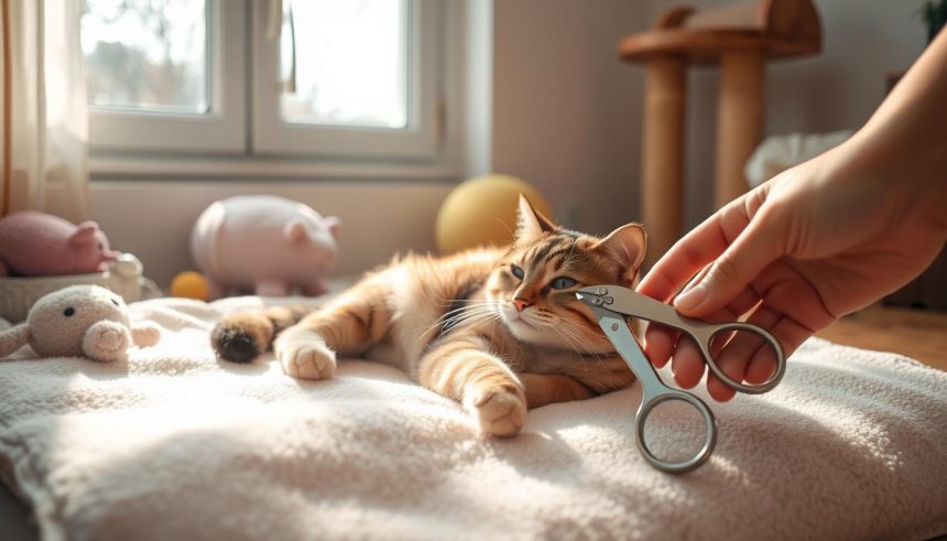 Como cortar as unhas do gato sem causar estresse.