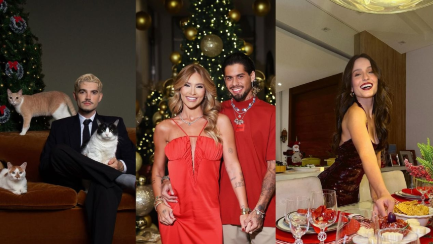 Celebridades compartilham momentos especiais de Natal com amigos e família