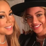 Mariah Carey (Esquerda) e Beyoncé (Direita), estrelas de show do intervalo no Christmas Gameday, em selfie tirada para o Instagram