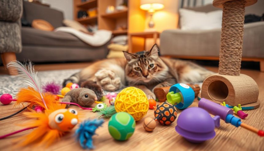 Quais os melhores brinquedos para entreter gatos domésticos?