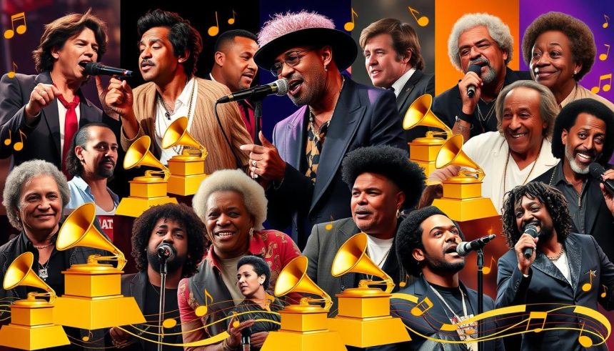 Quem são os artistas mais premiados na história do Grammy?