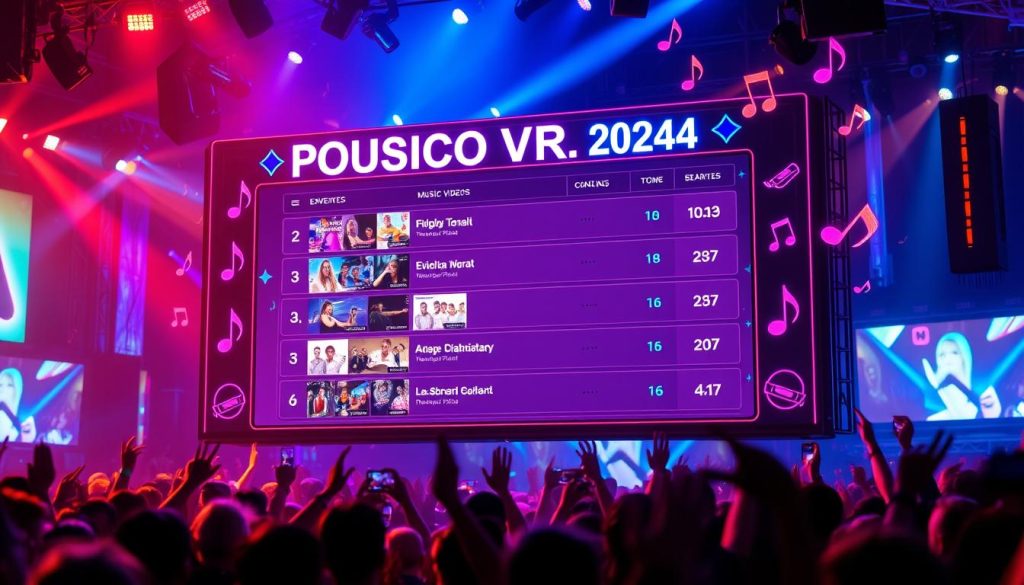 Ranking clipes musicais mais populares 2024