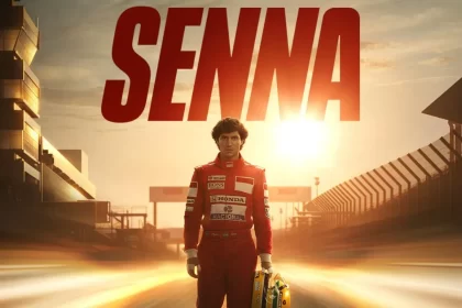 Pôster da série “Senna”, produção da Netflix