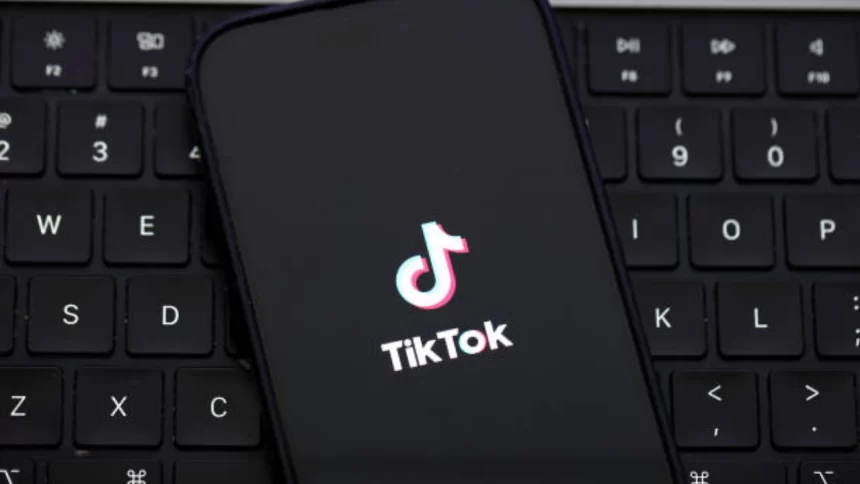 Imagem de celular com TikTok