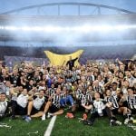 No Nilton Santos, jogadores do Botafogo comemoram título