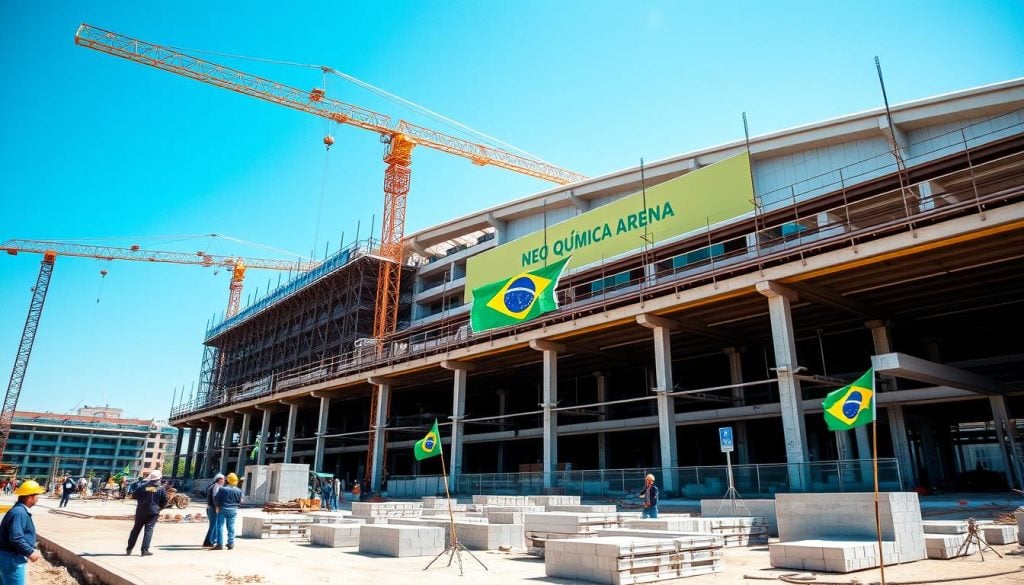 construção da Neo Química Arena