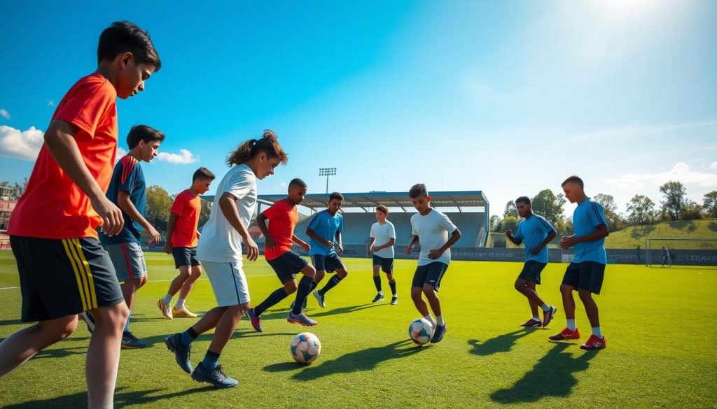 integração de jogadores jovens