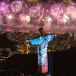 Cristo Redentor durante Réveillon 2020