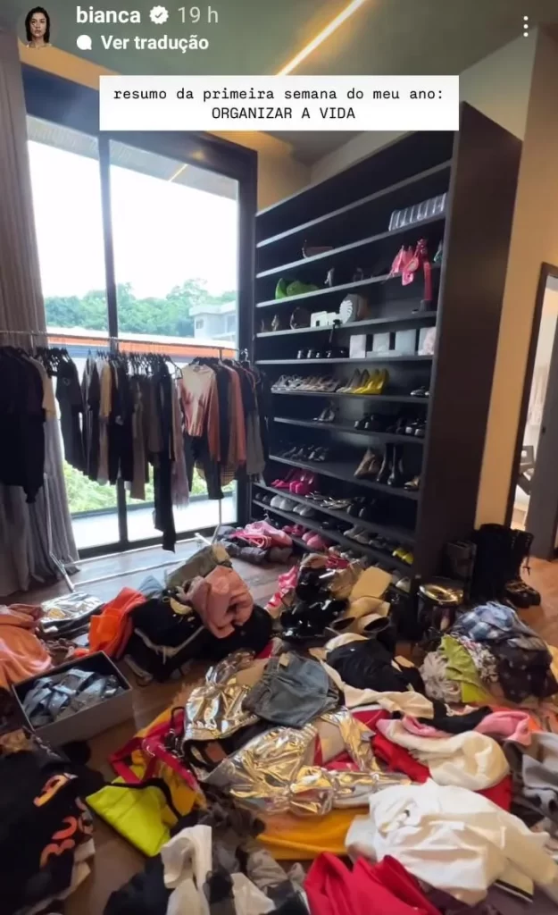 Foto do closet de Bianca