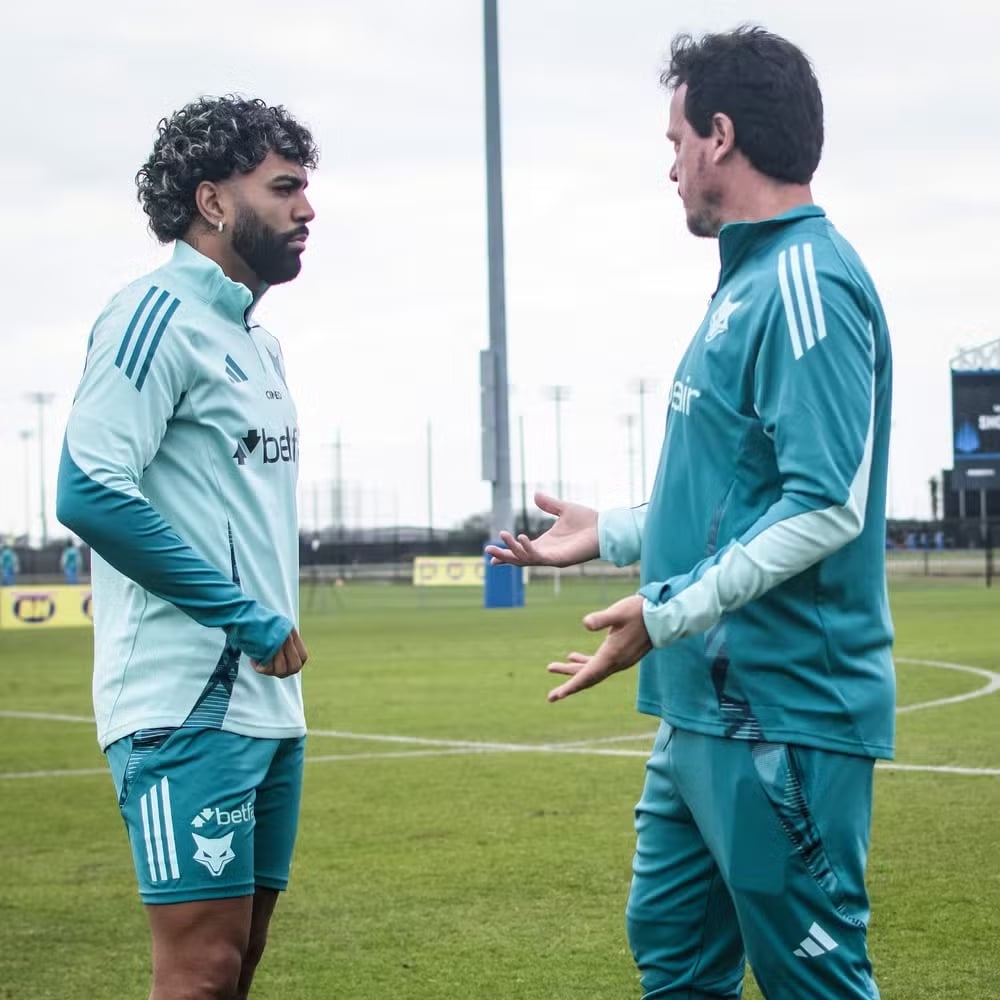 Gabigol e Fernando Diniz