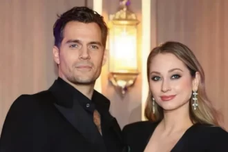 Henry Cavill e Natalie Viscuso no red carped