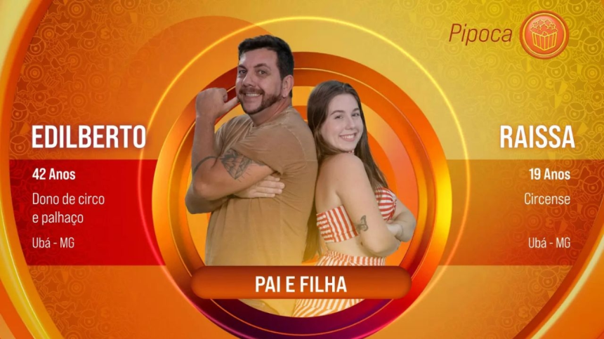 Edilberto e Raissa, pai e filha são a segunda dupla confirmada do BBB25