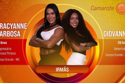 Gracyanne Barbosa e a irmã Giovanna é mais nova dupla a integrar o grupo Camarote