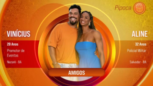 BBB 25: Vinícius e Aline são a quarta dupla anunciada