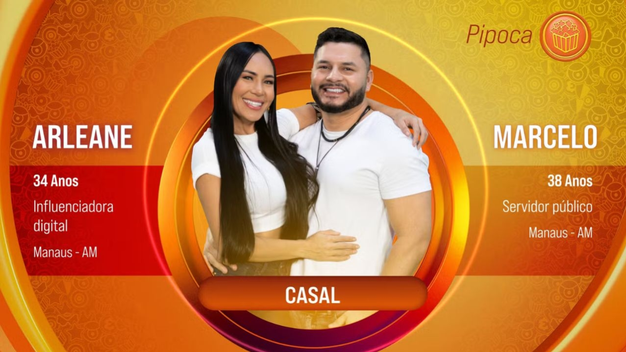 BBB 25: Arleane e Marcelo são a nona dupla confirmada no programa