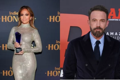 Ben Affleck à esquerda e Jennifer Lopez à direita