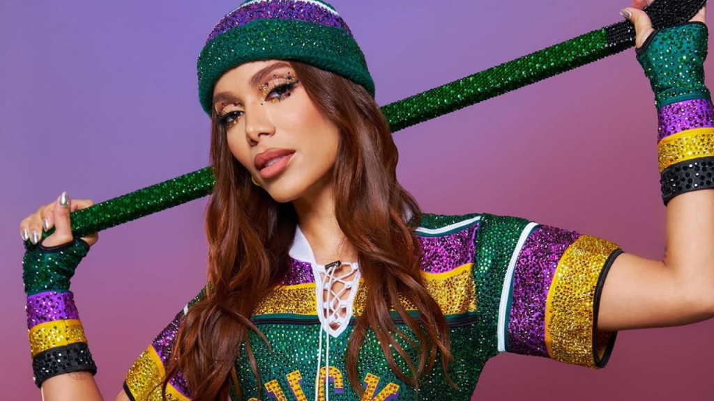 Anitta brilha com look em homenagem a time de hóquei para o “Ensaios da Anitta”