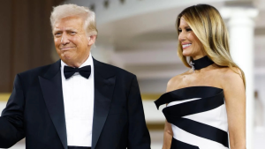 Melania Trump encanta com vestido exclusivo no Starlight Ball