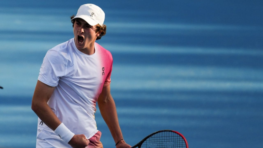 João Fonseca durante o Australian Open