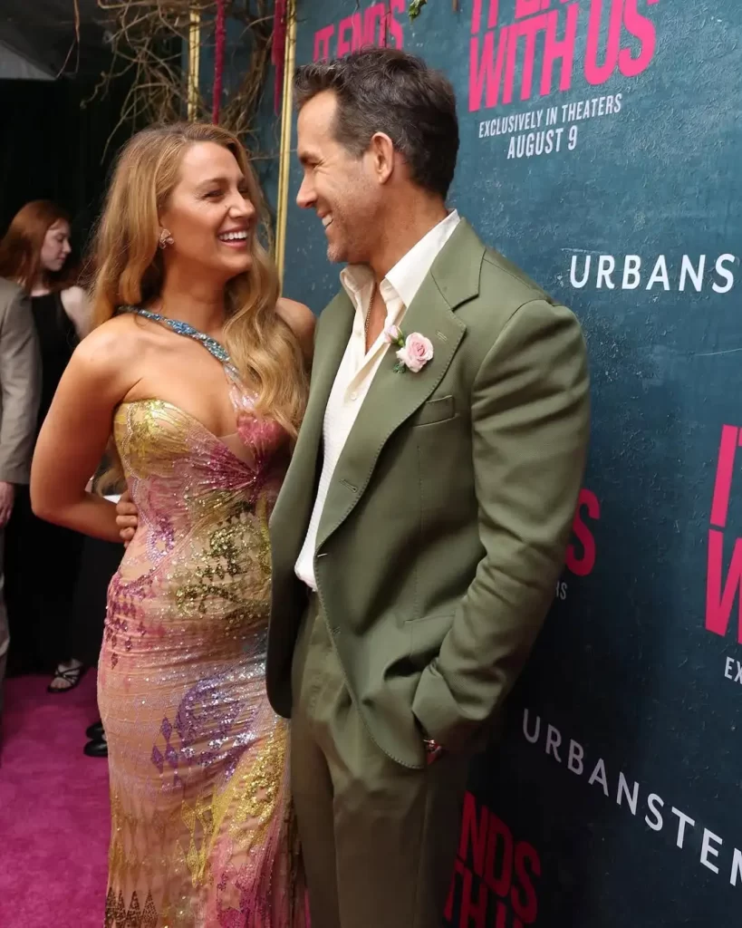 Blake Lively e Ryan Reynolds na estreia de “É Assim Que Acaba”