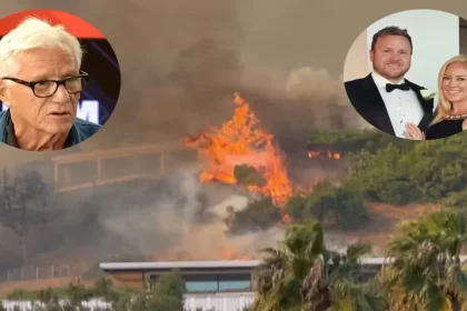 Foto destaque: Incêndio em Hollywood obriga famosos a evacuarem suas casas. (Reprodução/X/@RealJamesWood)