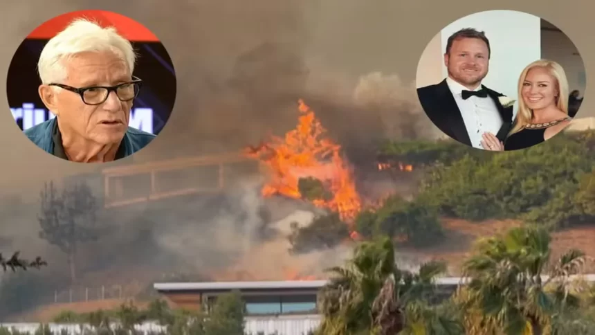 Foto destaque: Incêndio em Hollywood obriga famosos a evacuarem suas casas. (Reprodução/X/@RealJamesWood)