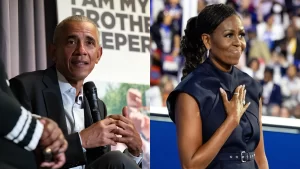 Em meio a especulações de romance com Jennifer Aniston, Barack Obama homenageia esposa nas redes