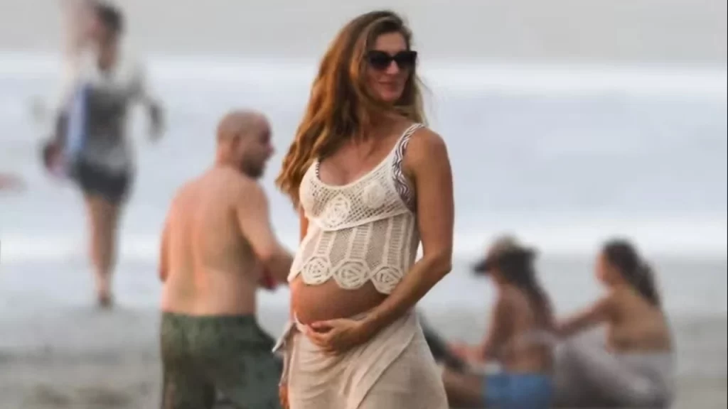 Gisele Bündchen está na reta final de sua terceira gravidez