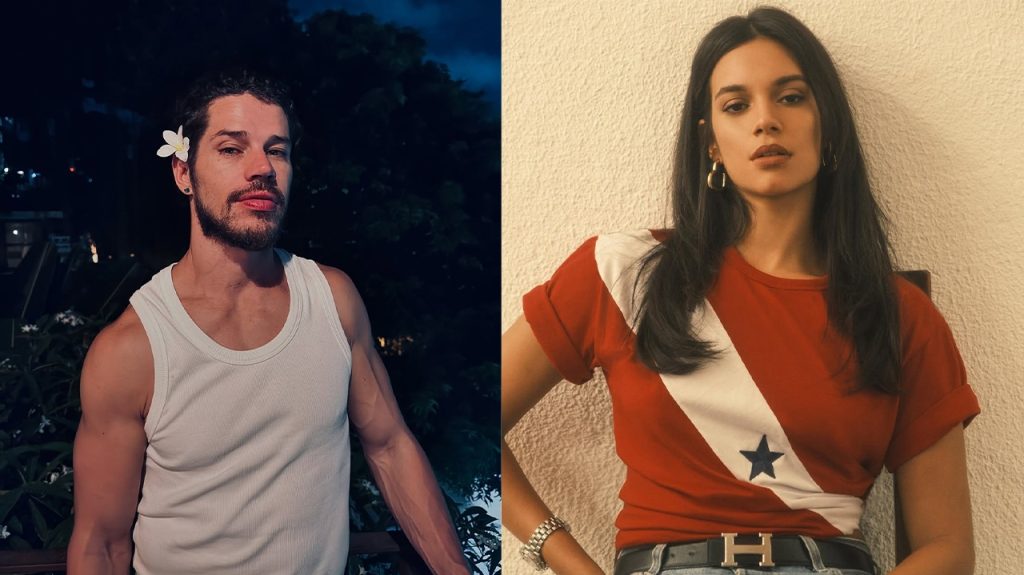 Alane Dias e José Loreto são fotografados juntos em teatro no RJ