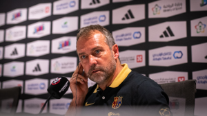 Técnico do Barcelona celebra classificação para a final da Supercopa da Espanha