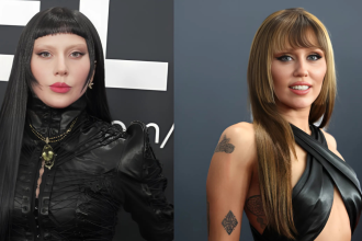 Lady Gaga e Miley Cyrus no Grammy 2025